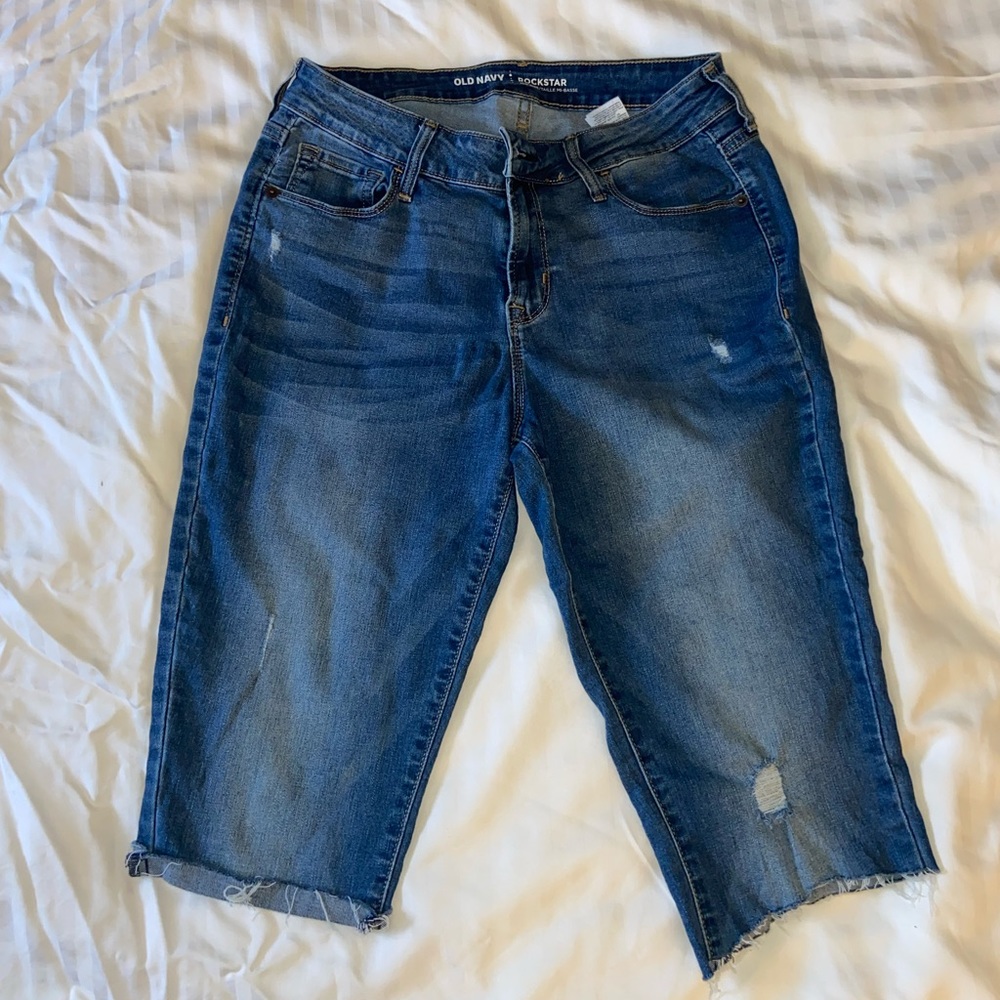 Cut Mid Length Shorts